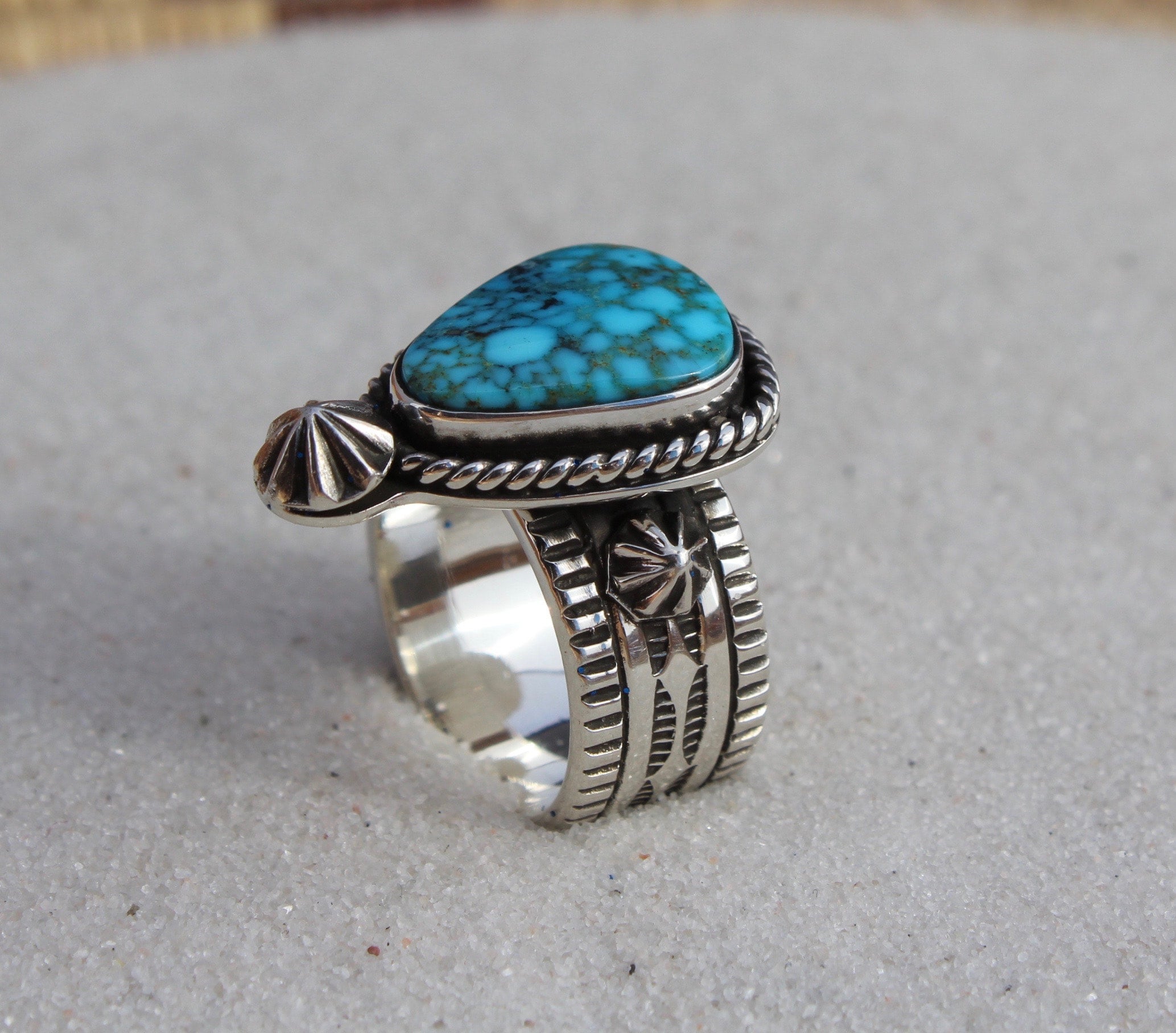 Navajo gimmy Secatero ターコイズ リング️818 Secatero Navajo